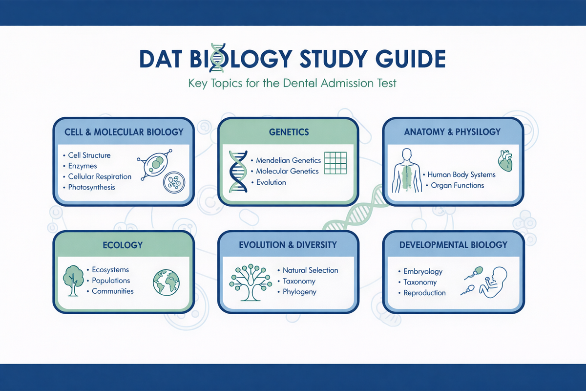 DAT Biology Study Guide (2026): Tested Topics, Study Plan, and Best