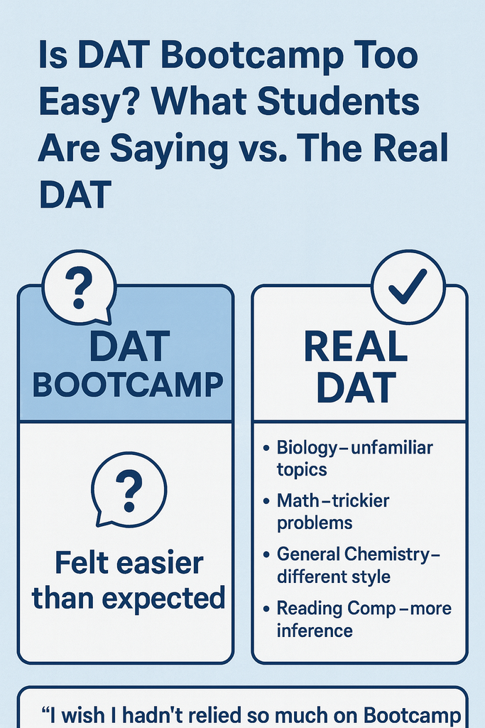 Is DAT Bootcamp Too Easy? What Students Are Saying vs. The Real DAT