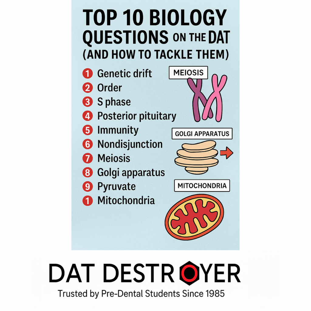 🧠 Top 10 Biology Questions on the DAT (and How to Tackle Them)